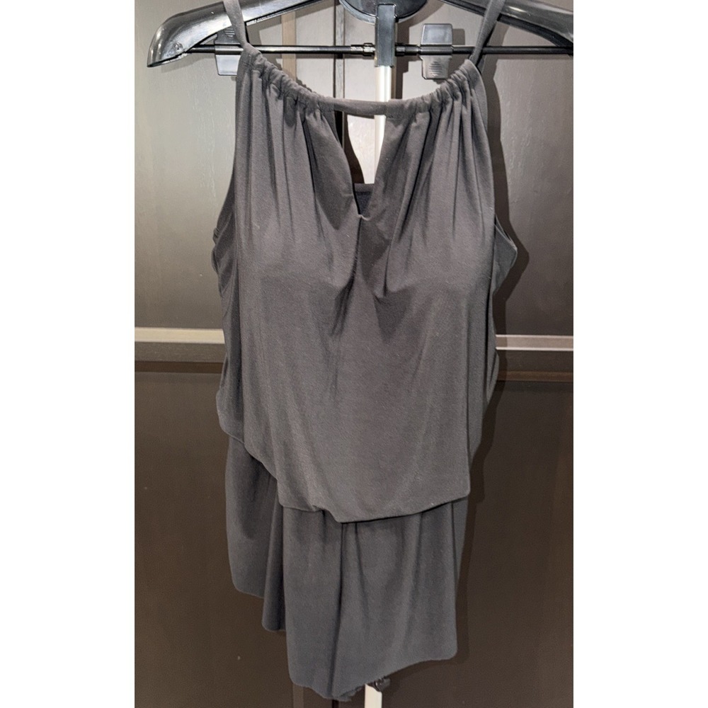 Aqua Green Women's Swim Dress / Romper With Pockets‎ Estilo Black 16W